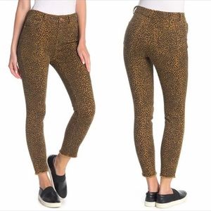 Current Elliot leopard print jeans